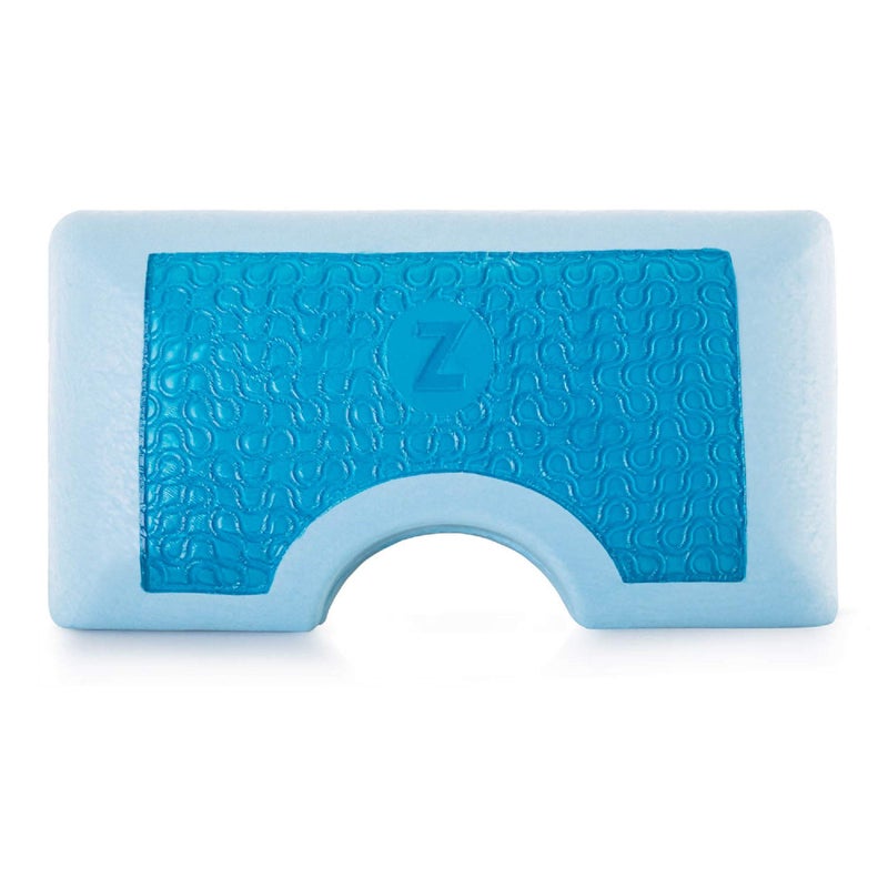 MALOUF Z Side Sleeper Shoulder Cutout Dough Memory Foam Pillow with Liquid Gel Layer-King, Blue - Image 2
